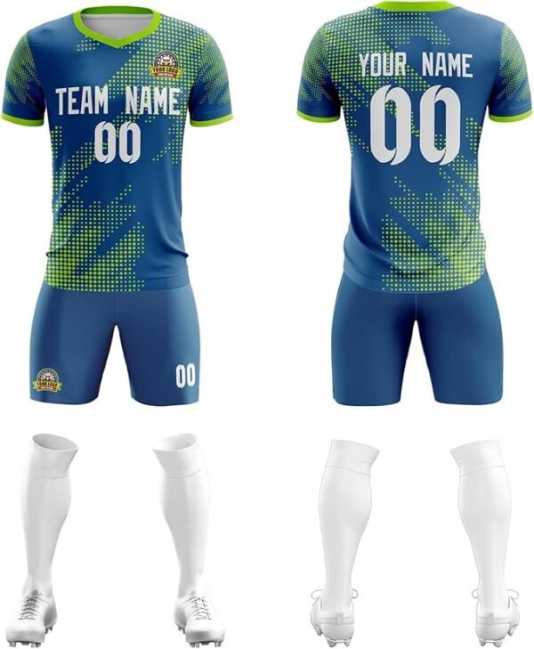 Personalized Soccer Jersey Shorts Custom Adult Youth Soccer Shirts with Team Name Number Logo