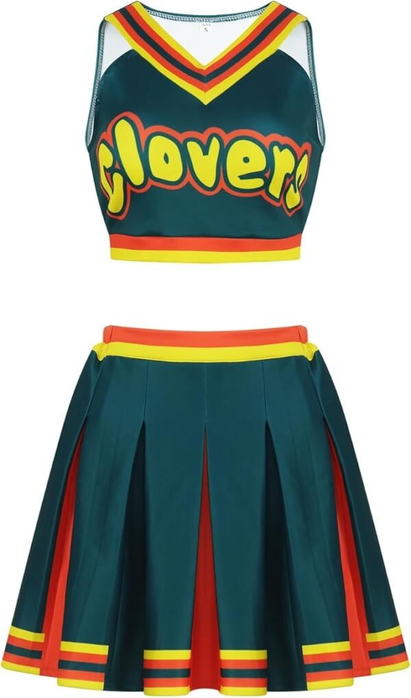 Women Cheerleading Costume Top Skirt Sets