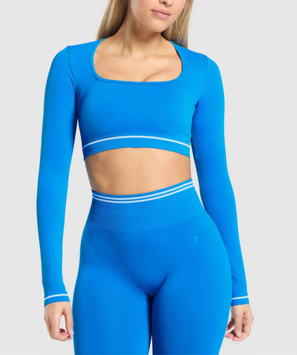 Women’s Contrast Seamless Crop Top – Fitnesswear by Stridout International
